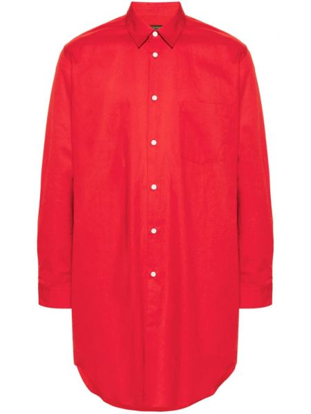 Chemise longue en coton Comme Des Garçons Homme rouge