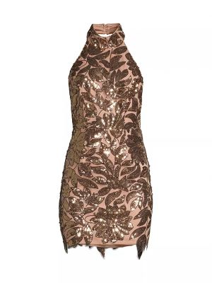 Платье мини с пайетками Milly золотое