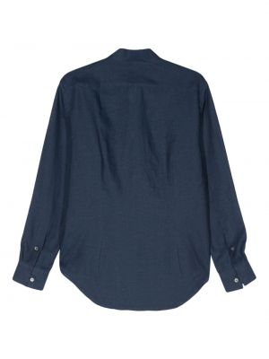 Lininė marškiniai Tintoria Mattei mėlyna