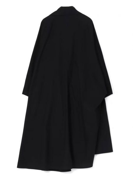 Robe mi-longue asymétrique drapé Yohji Yamamoto noir