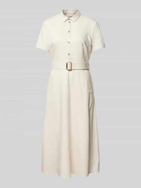 Sukienka koszulowa w jednolitym kolorze Jake*s Collection beżowa