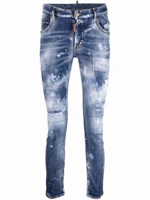 Nødlidende stretch jeans Dsquared2 blå