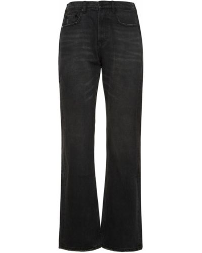 Voľné bavlnené džínsy Homme + Femme La čierna