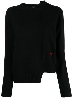 Асиметричен пуловер Y's черно