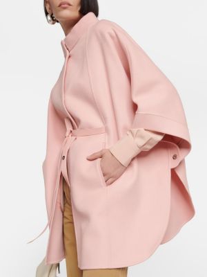 Abrigo corto de cachemir con estampado de cachemira Loro Piana rosa