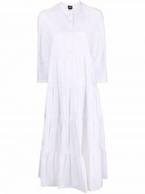 Платье миди со сборками Aspesi, белое
