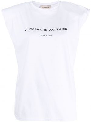 Тениска с принт Alexandre Vauthier бяло