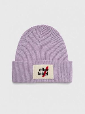 Фіолетова вовняна шапка After Label