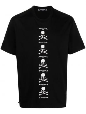 Тениска с принт с кръгло деколте Mastermind World черно