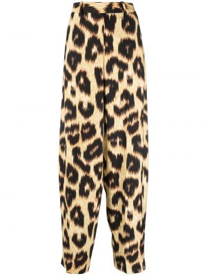 Pantaloni cu imagine cu model leopard The Attico