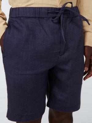 Pantaloni scurți de in Frescobol Carioca albastru