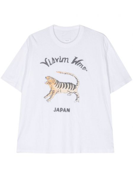 T-shirt mit print Visvim weiß