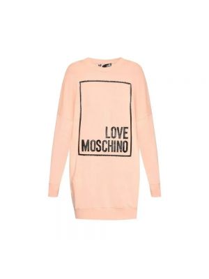 Leder minikleid Love Moschino pink