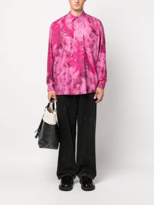Geblümte hemd mit print Magliano pink