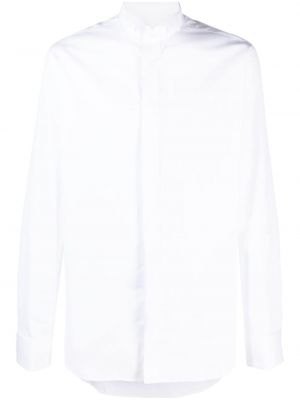 Памучна риза Canali бяло