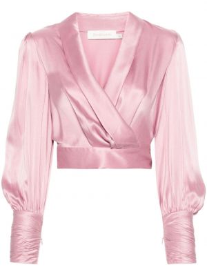 Różowa jedwabna bluzka Zimmermann