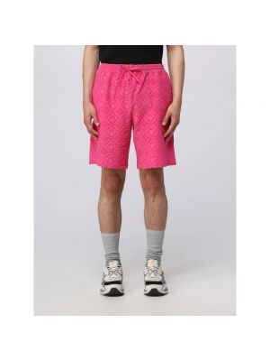 Pantalones cortos deportivos de algodón Marine Serre rosa