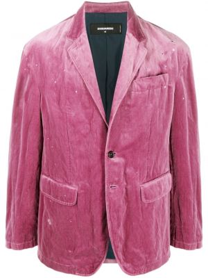 Fløyel lang blazer Dsquared2 rosa