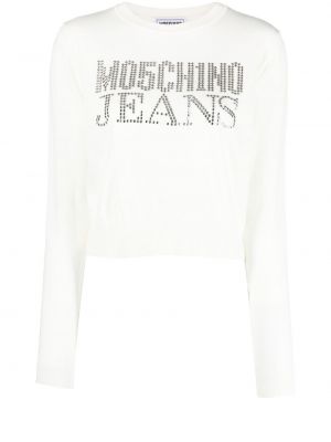 Kerek nyakú melegítő felső Moschino Jeans fehér