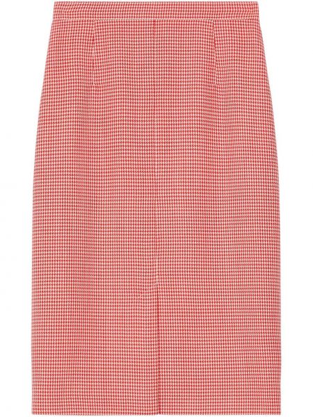 Czerwona spódnica ołówkowa Burberry