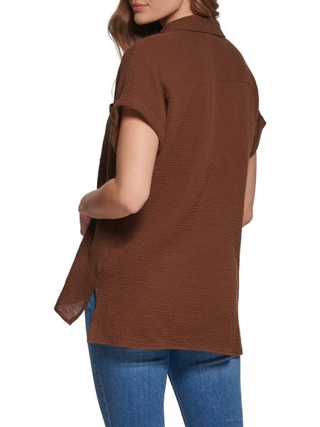 Рубашка на пуговицах с коротким рукавом Calvin Klein