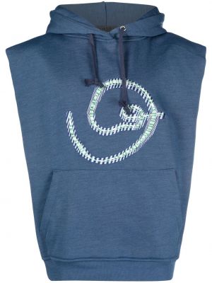 Ärmelloser hoodie mit print Lueder blau