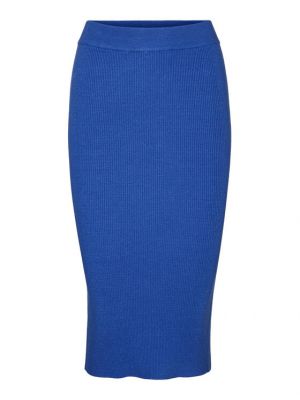Slim fit priliehavá puzdrová sukňa Vero Moda modrá