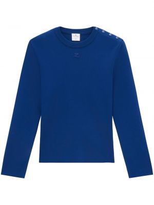 Sweter na guziki Courreges niebieski