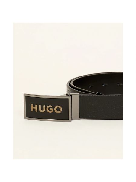 Cinturón de cuero Hugo Boss negro