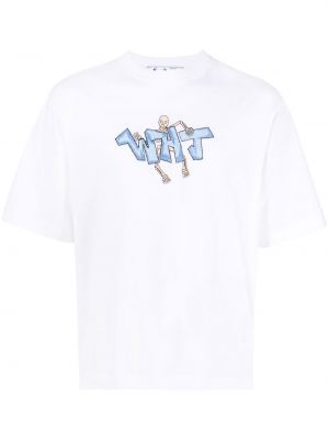 Trykt t-skjorte Off-white hvit