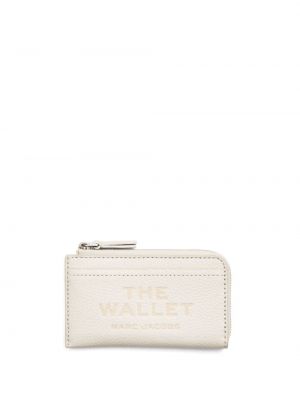 Kožená peněženka Marc Jacobs bílá