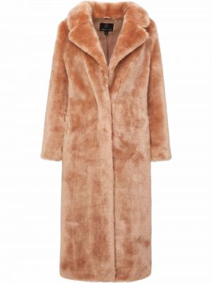 Długi płaszcz z futerkiem Unreal Fur