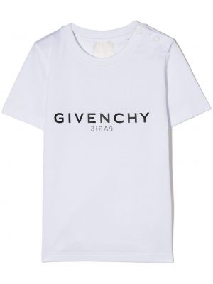 Trykt bomull t-skjorte for jenter Givenchy Kids hvit