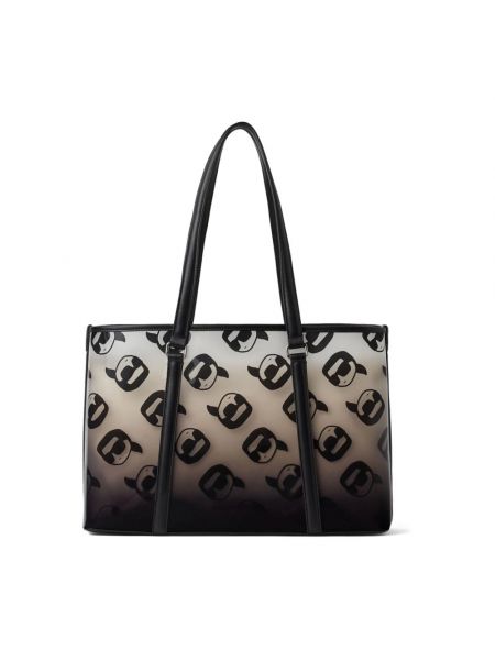 Transparente shopper handtasche mit taschen Karl Lagerfeld schwarz