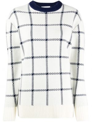 Volneni pulover s karirastim vzorcem s potiskom Jw Anderson
