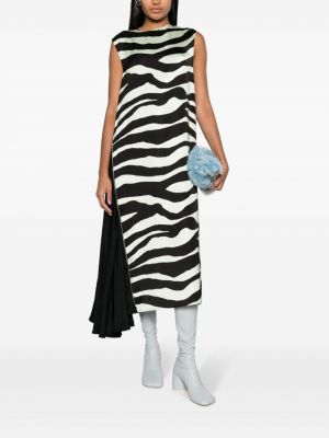Midi kleita ar apdruku ar zebras rakstu Jil Sander