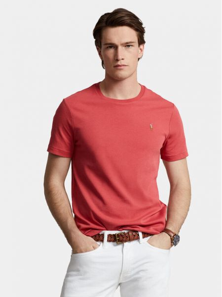 Поло тениска slim Polo Ralph Lauren червено