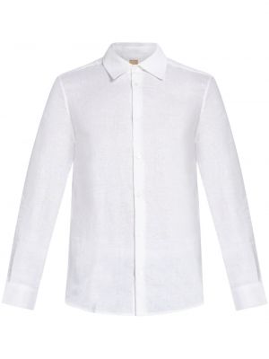 Λινό πουκάμισο με κουμπιά Ché λευκό