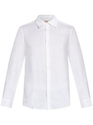 Chemise à boutons en lin Ché blanc