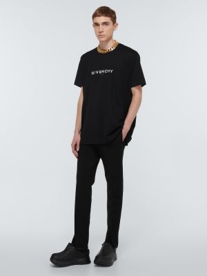 Oversized pamut póló Givenchy fekete