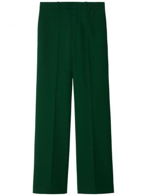 Vlnené nohavice Burberry zelená