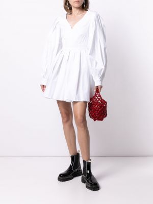 Mini vestido de encaje Rokh blanco