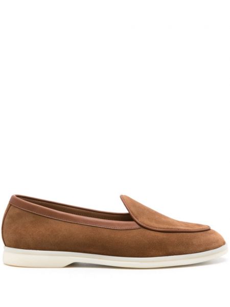 Pantofi loafer din piele de căprioară Scarosso maro