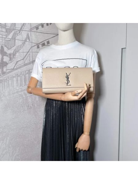 Bolso clutch de cuero retro Yves Saint Laurent Vintage