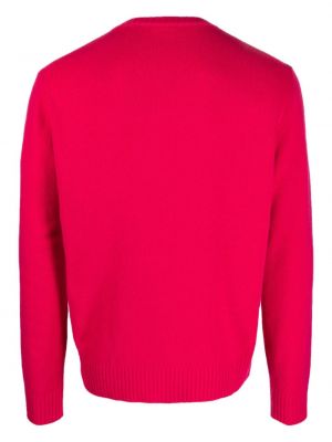 Dzianinowy sweter z okrągłym dekoltem Nuur różowy