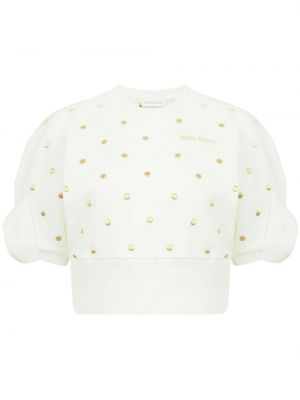Taškuotas džemperis Nina Ricci balta