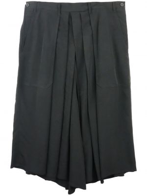 Pantaloni cu croială lejeră plisate Yohji Yamamoto negru