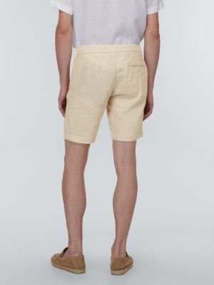 Pantalones cortos de lino de algodón Frescobol Carioca beige