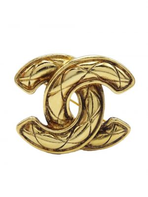 Ватирана брошка Chanel Pre-owned златисто