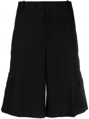 Pantaloni scurți din bumbac Alexander Mcqueen negru